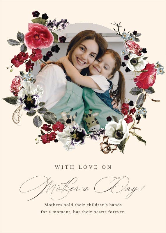 Moody flowers - tarjeta del día de la madre