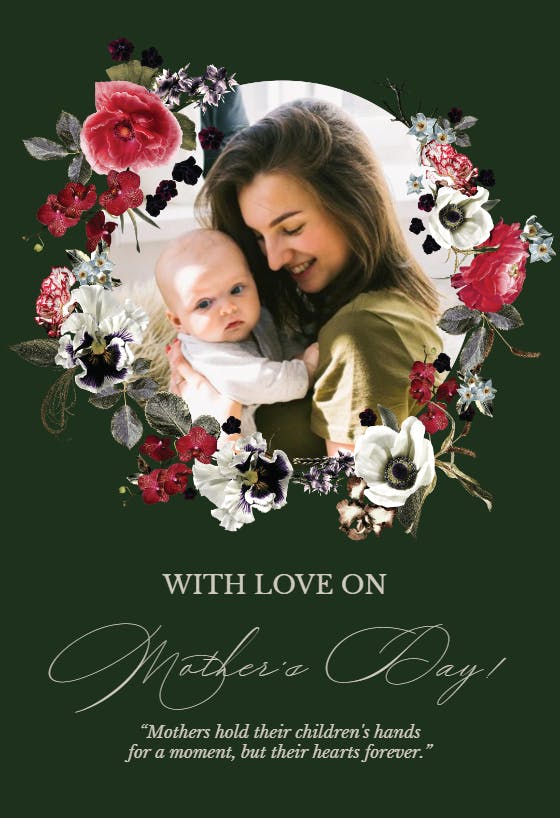 Moody flowers - mother's day card