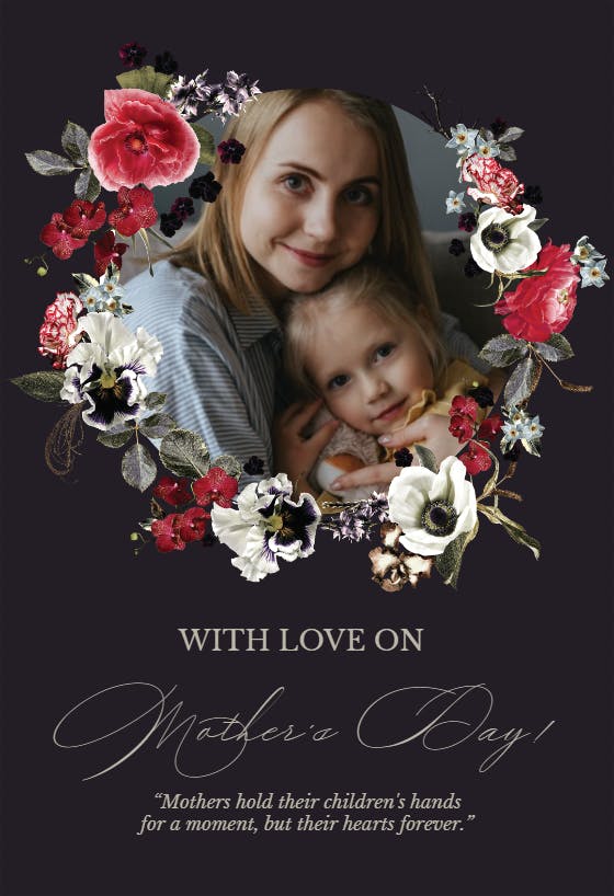 Moody flowers -  tarjeta del día de la madre