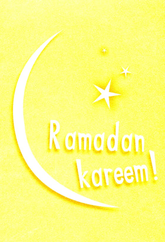 Moon and stars - ramadan card