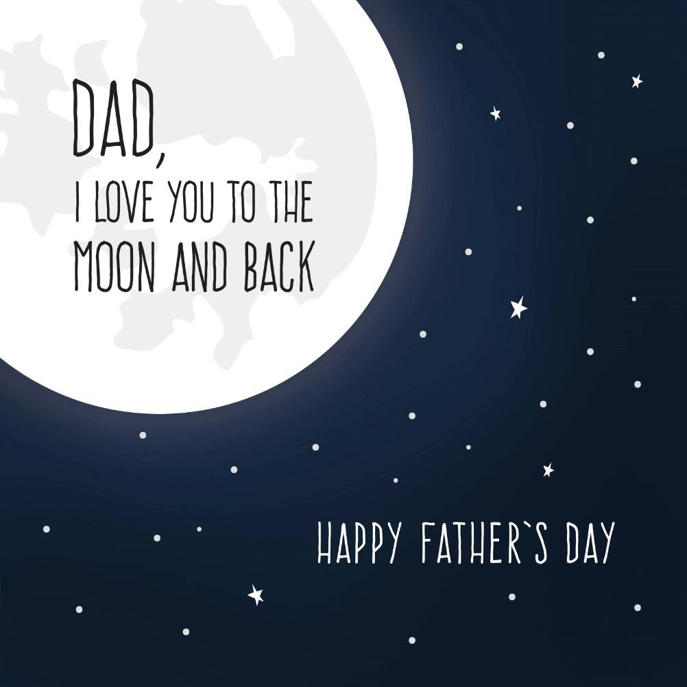 Moon roundtrip -  tarjeta del día del padre