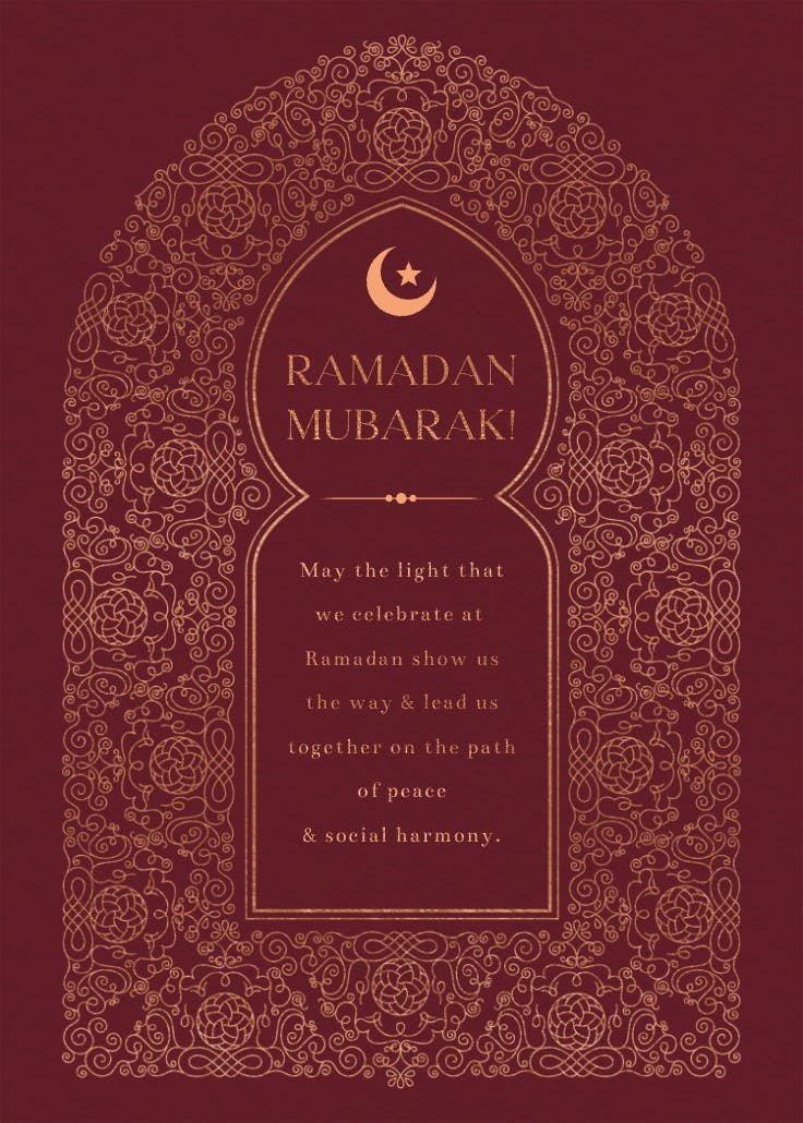 Moroccan zelige - ramadan card