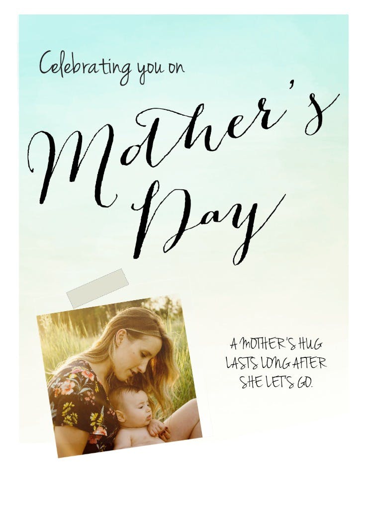 Mothers hug - mother's day card