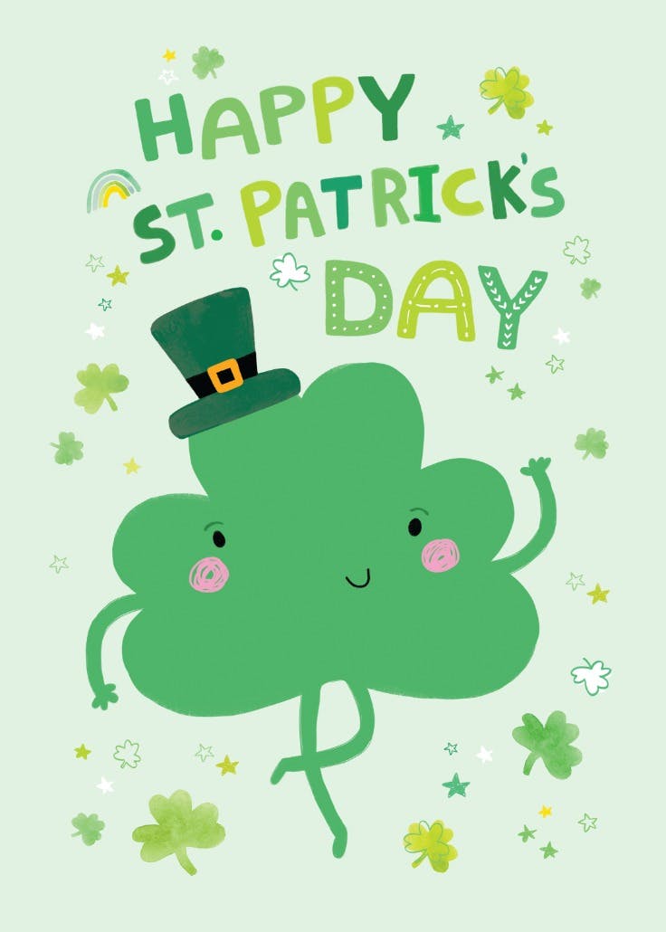 Mr. clover leaf - st. patrick's day card