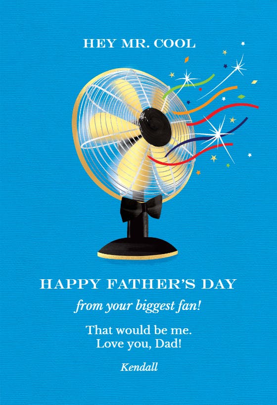 Mr. cool - father's day card