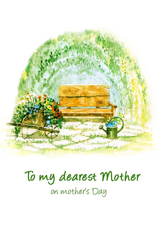 My dearest mother - mother's day card