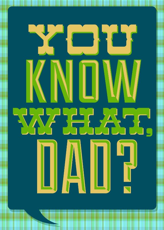 My favorite parents - father's day card