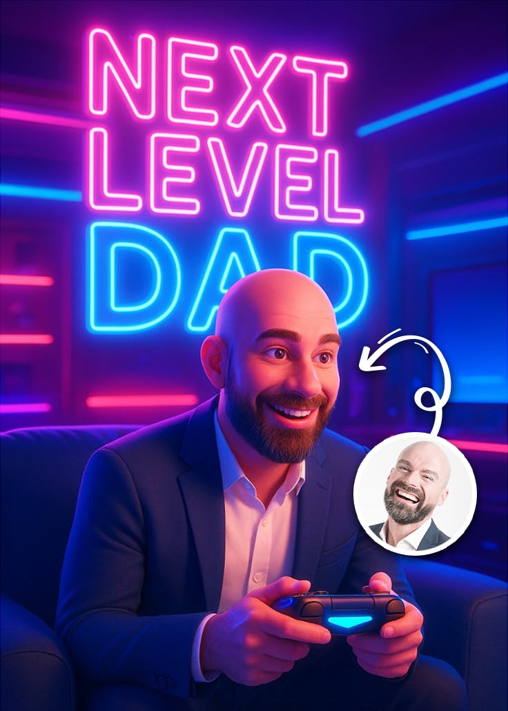 Next level dad - tarjeta del día del padre