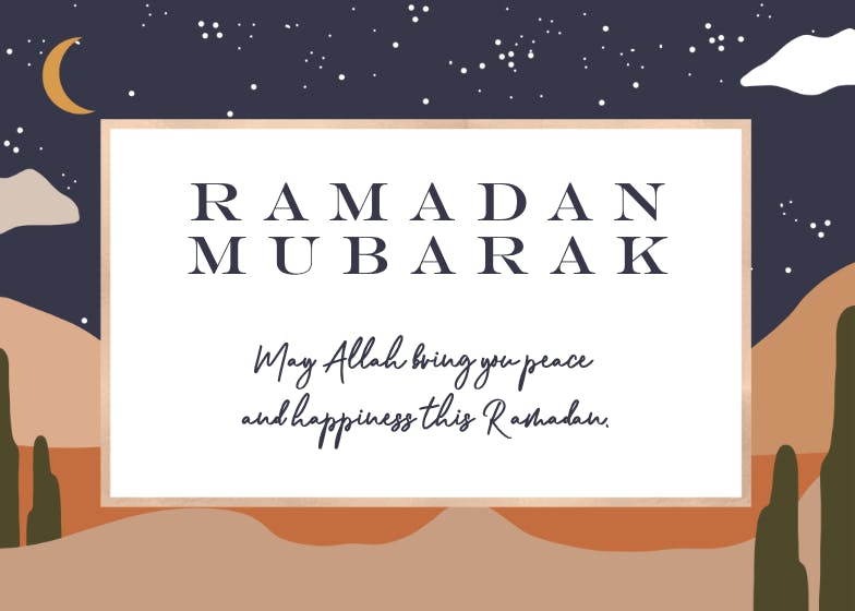 Nighty desert -  tarjeta de ramadán