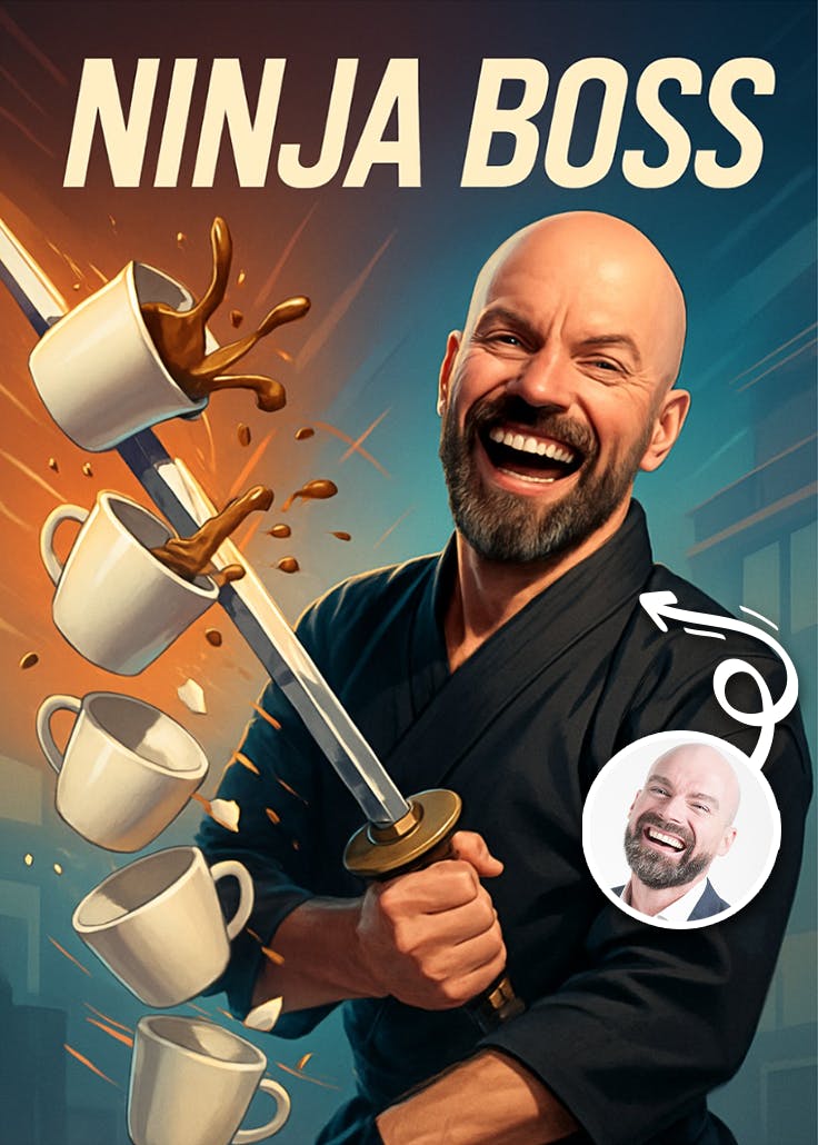 Ninja boss - tarjeta para el día del jefe