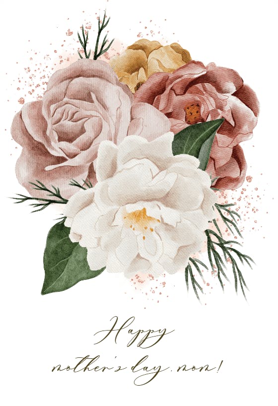 Nocturnal flowers -  tarjeta del día de la madre