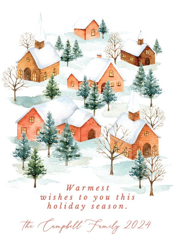 Noel christmas town -  tarjeta de día festivo