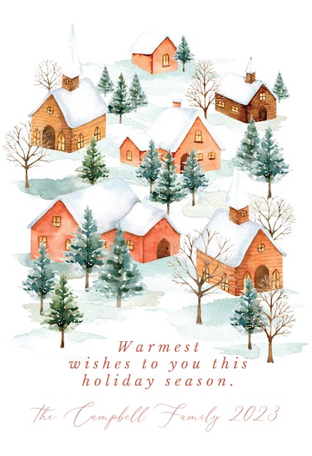 Noel Christmas Town - Holidays Card