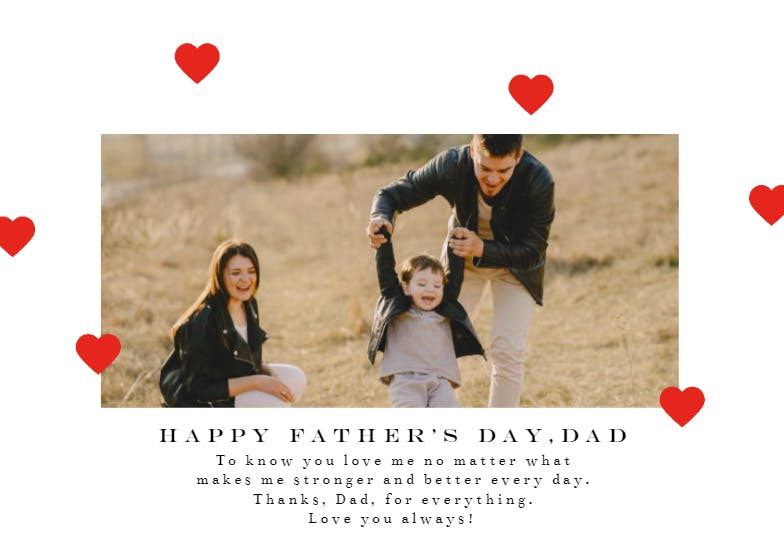 Nurtured - father's day card
