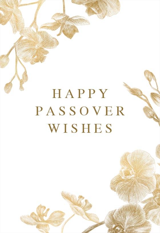 Orchid elegance - passover card