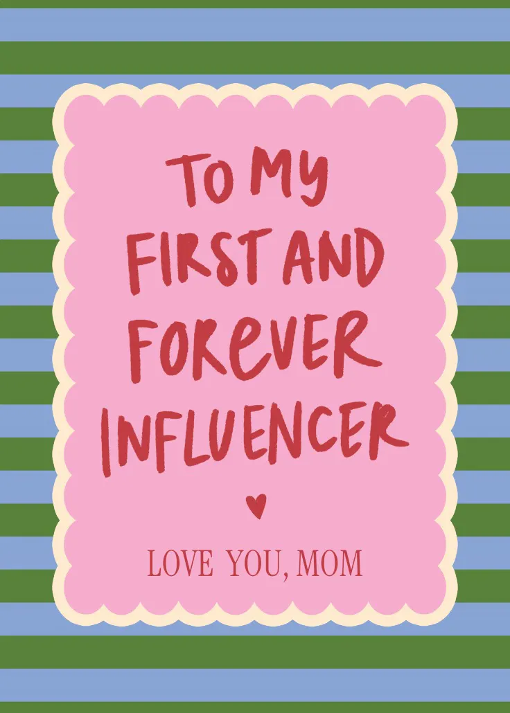 Original influencer - tarjeta del día de la madre