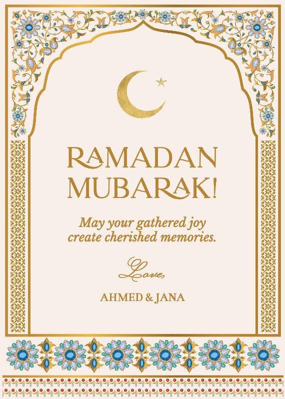 Ornament islamic vault - ramadan card