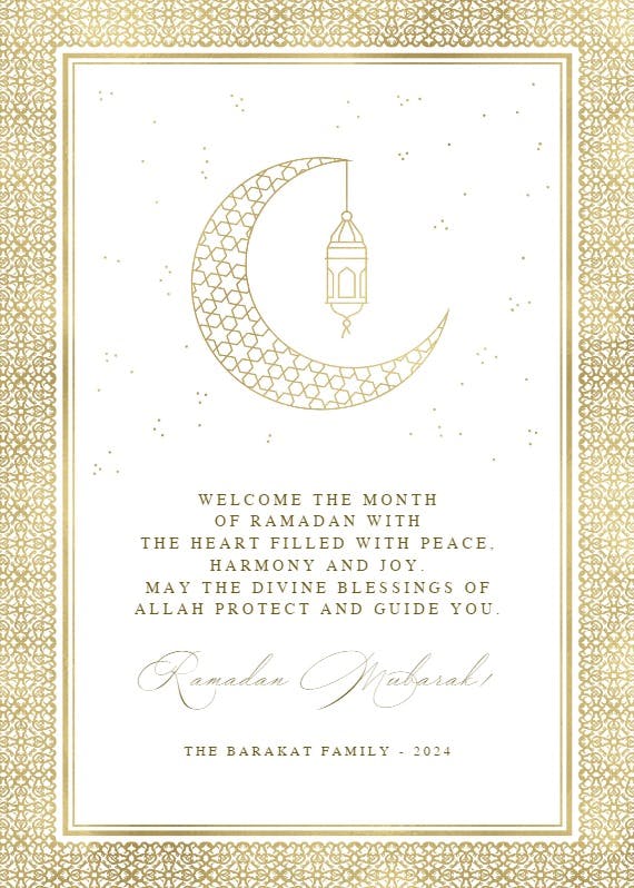 Ornament moon - ramadan card