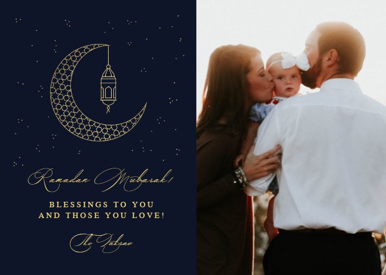 Ornament moon -  tarjeta de ramadán