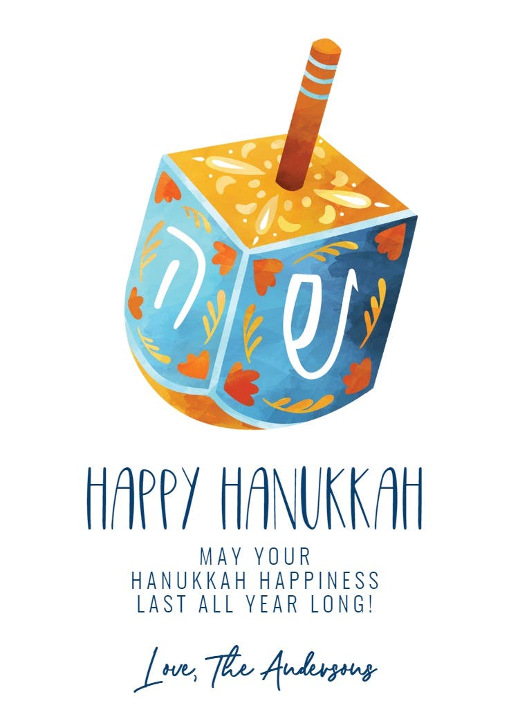 Out for a spin - hanukkah card