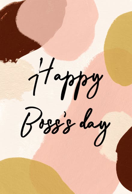 Painterly Shapes - Boss Day Card