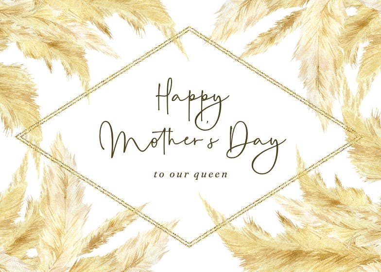 Pampas grass - mother's day card
