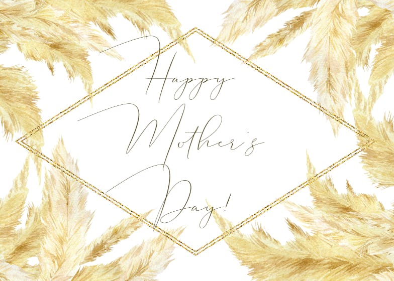 Pampas grass - mother's day card