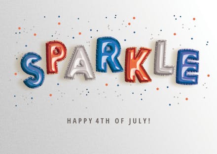 Patriotic Balloons - Tarjeta Para Imprimir