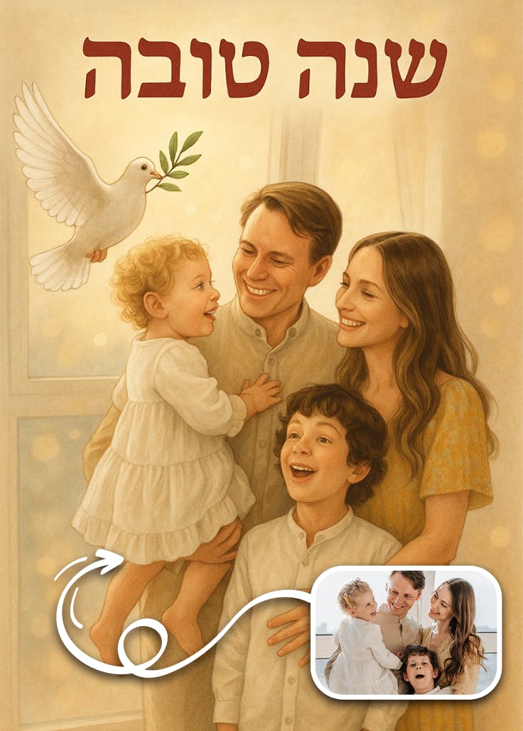 Peace & hope - tarjeta de rosh hashanah