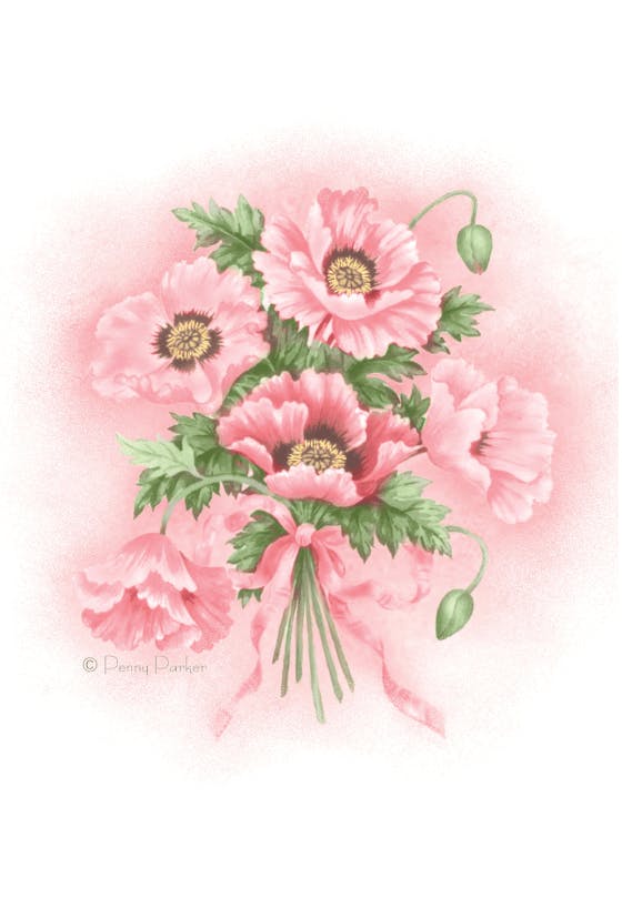 Pink bouquet - tarjeta de recupérate pronto