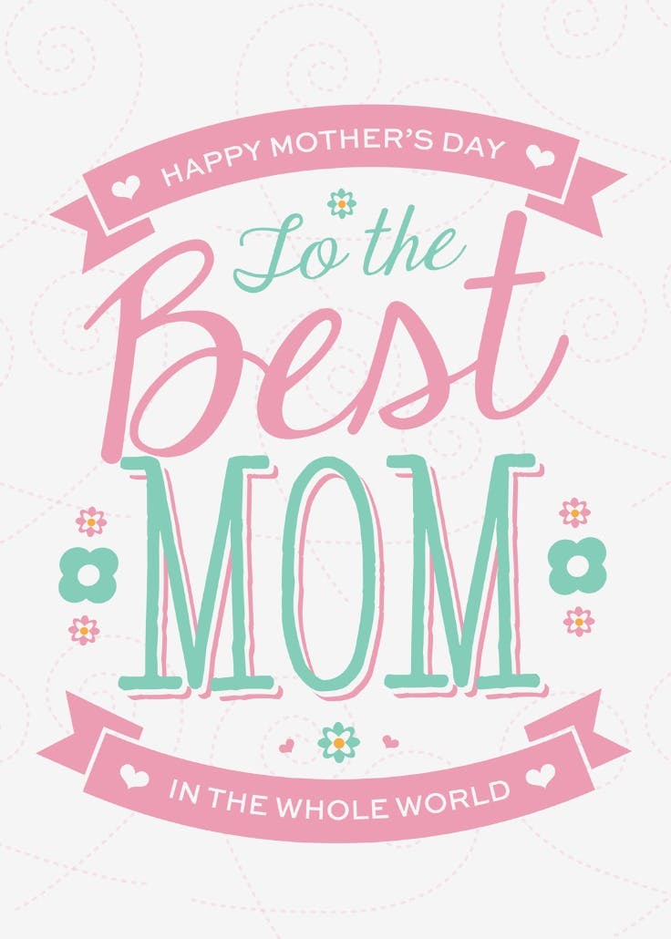 Pink floral - mother's day card