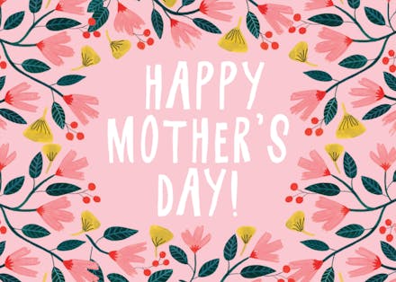 Pink Floral - Mother's Day Card (Free) | Greetings Island