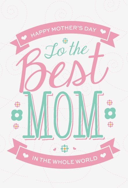 Pink Floral - Mother's Day Card (free) 