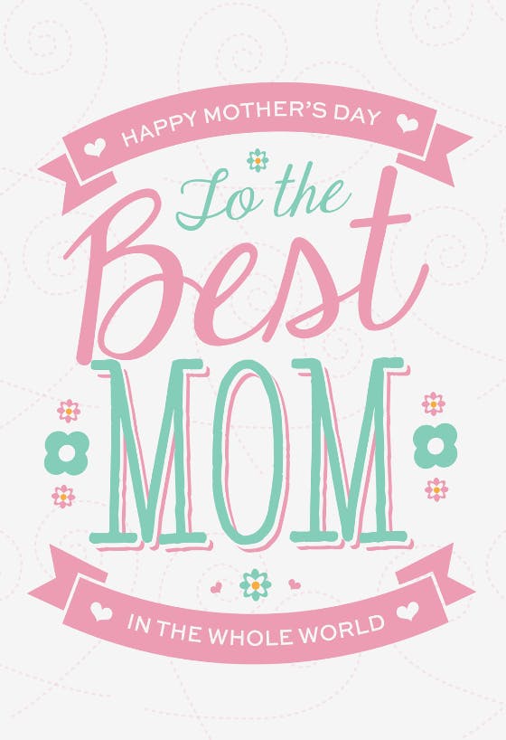Pink floral - mother's day card