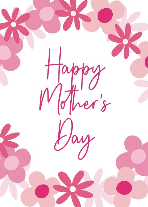 Pink petals - tarjeta del día de la madre