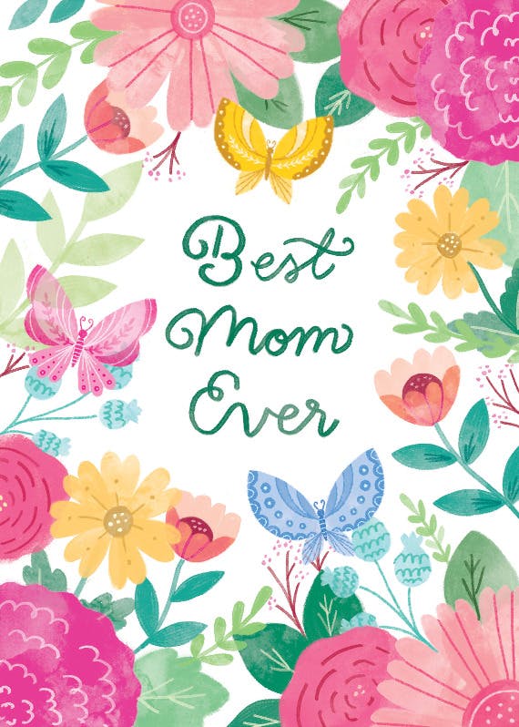 Pink spring - mother's day card