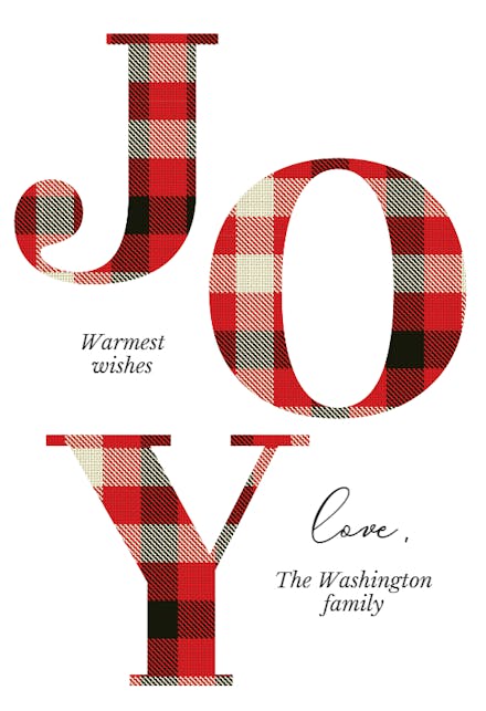 Plaid Joy - Holidays Card