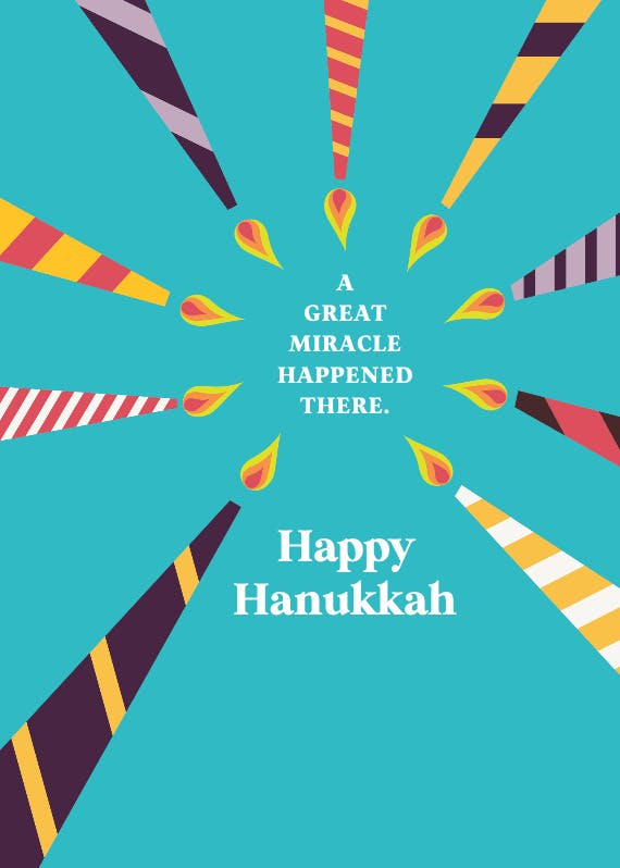 Points of light - hanukkah card
