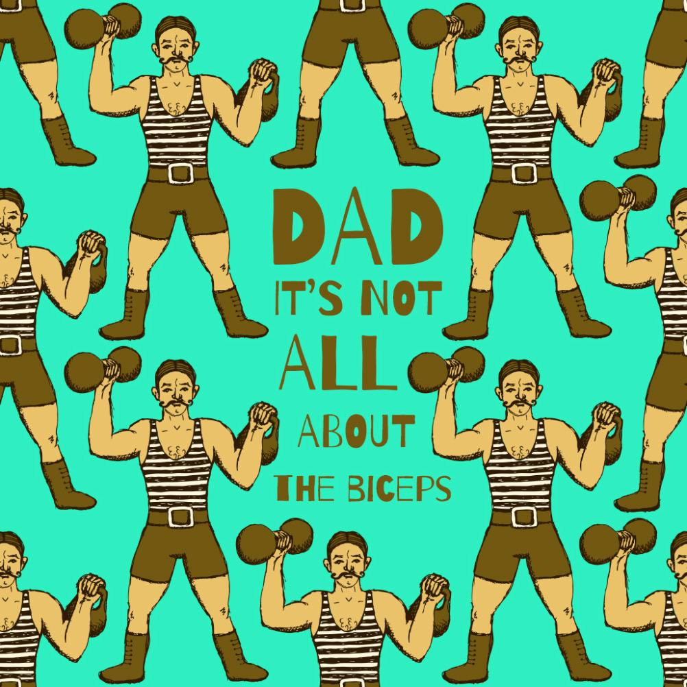 Pumping iron - father's day card