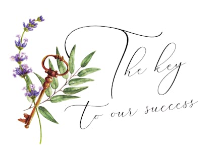 Purple Flowers Key - Boss Day Card