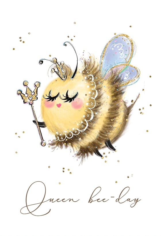 Queen bee day -  tarjeta del día de la madre