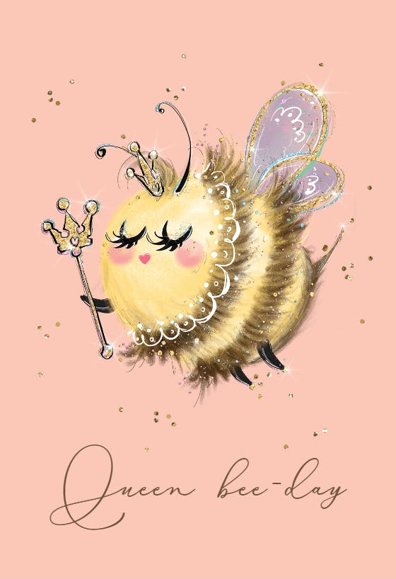 Queen bee day - mother's day card