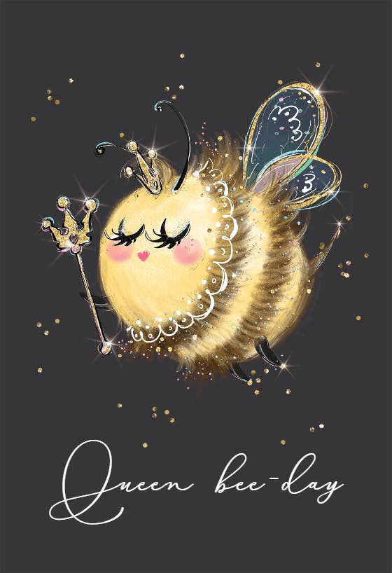 Queen bee day -  tarjeta del día de la madre