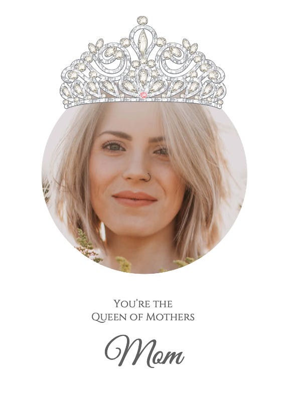 Queen mother -  tarjeta del día de la madre