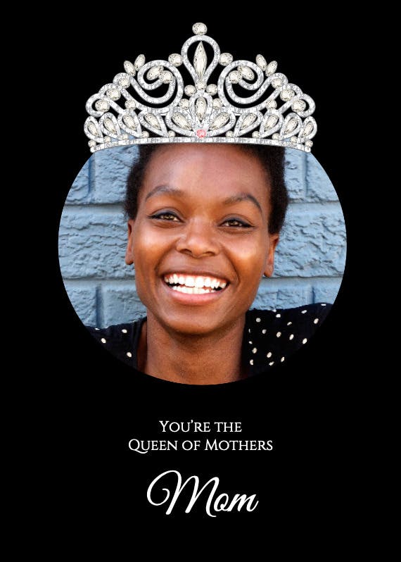 Queen mother -  tarjeta del día de la madre