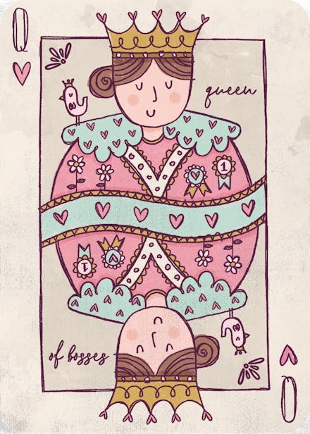 Queen of bosses - boss day card