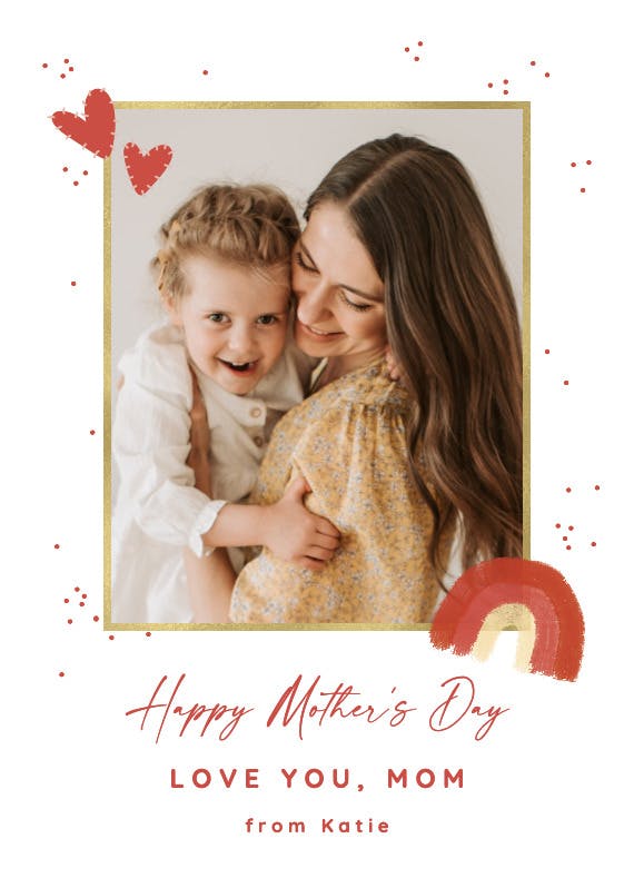 Rainbow in love - mother's day card
