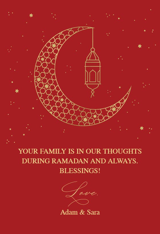 Ramadan moon - holidays card
