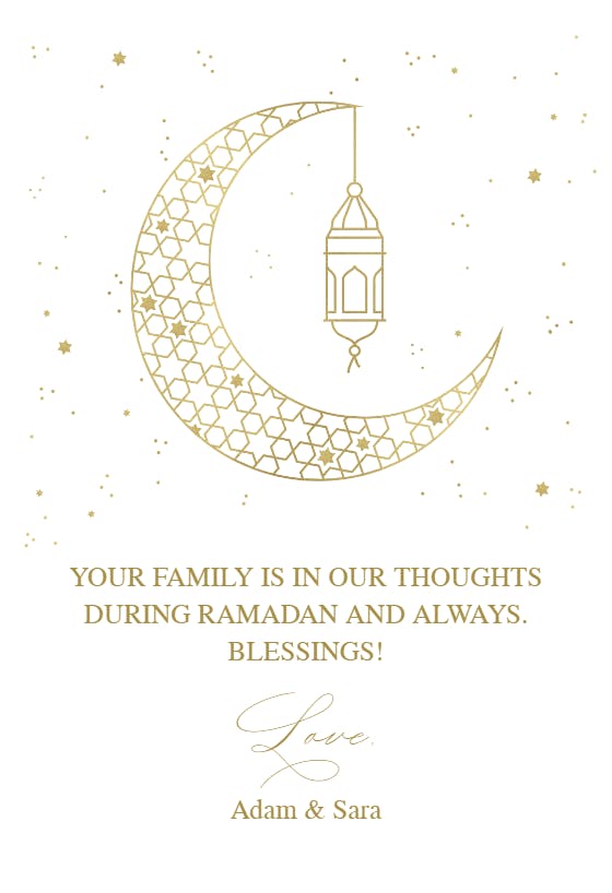 Ramadan moon - holidays card