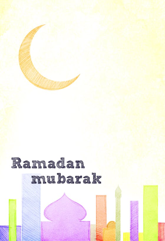 Ramadan mubarak -  tarjeta para imprimir